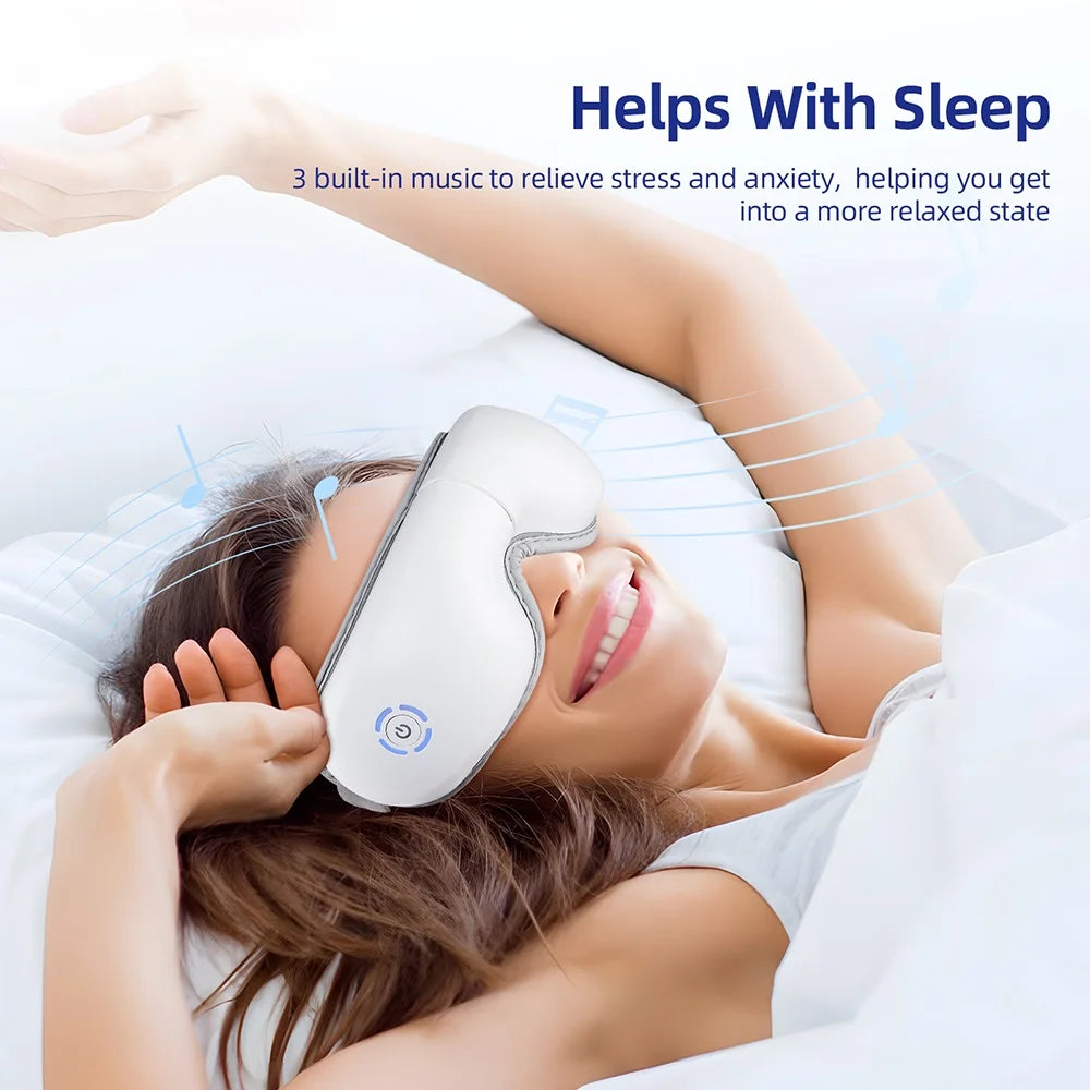 3D Vibration Eye Massager — Heating Airbag & Kneading Relief