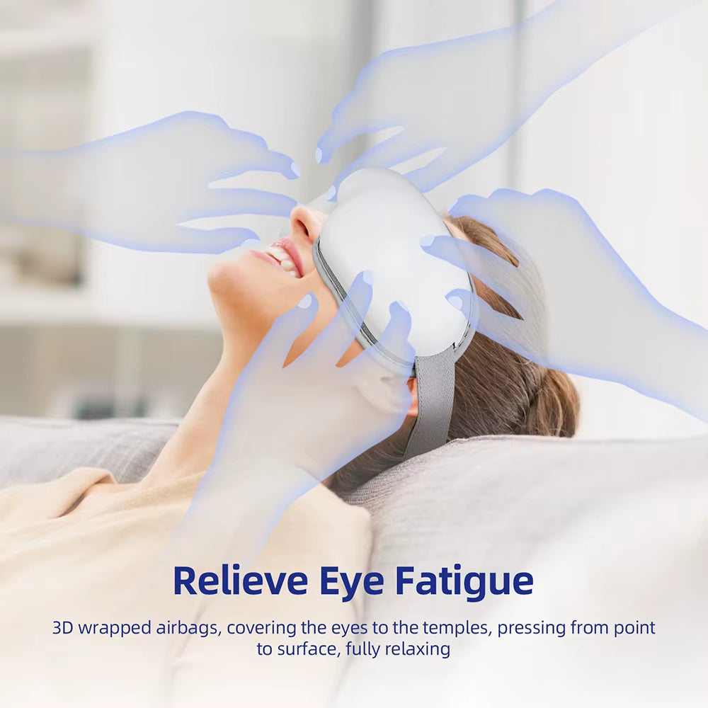 3D Vibration Eye Massager — Heating Airbag & Kneading Relief