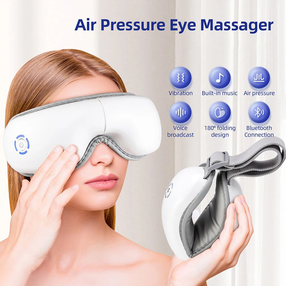 3D Vibration Eye Massager — Heating Airbag & Kneading Relief